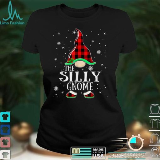 Silly Gnome Buffalo Plaid Matching Family Christmas Pajama T Shirt