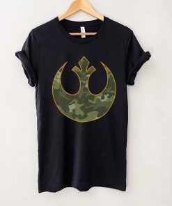 Star Wars Rebel Alliance Green Camo Orange Outline Crest Shirt