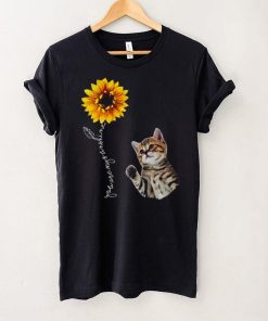 Sunflower Bengal Cat Hippie Friends Cutes Design Shirt