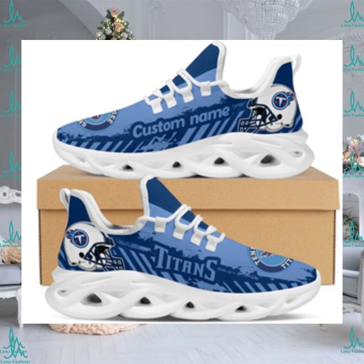 Tennessee Titans American NFL Football Team Helmet Logo Custom Name Personalized Men And Women Max Soul Sneakers Shoes For Fan