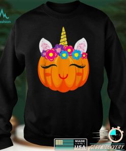 Unicorn Girls Halloween Pumpkin Patch Costume Shirt