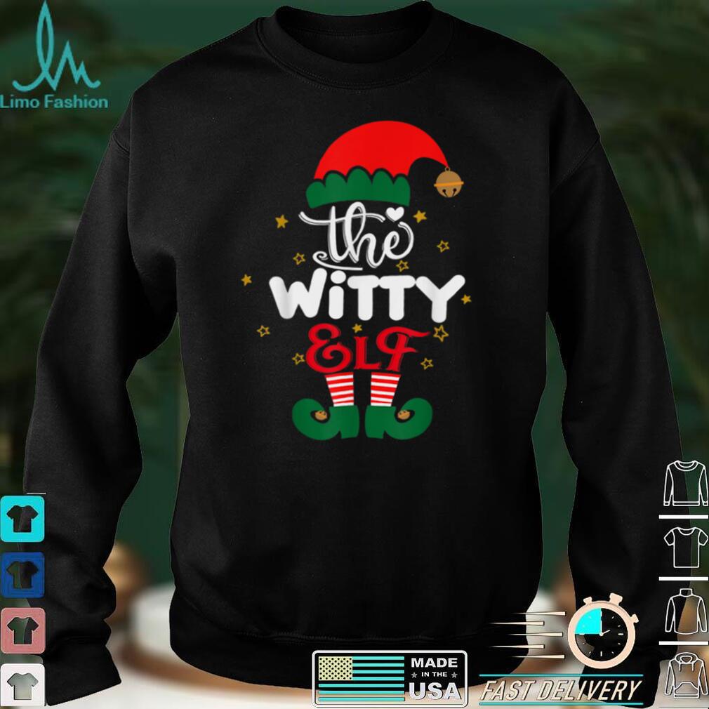 Witty Elf Matching Family Group Christmas Party Pajama T Shirt 1