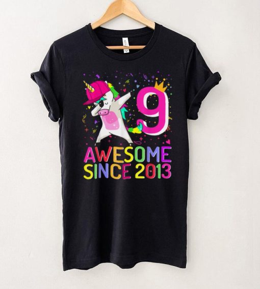 9 Years Old Unicorn Dabbing 9th Birthday Girl Unicorn Party T Shirt