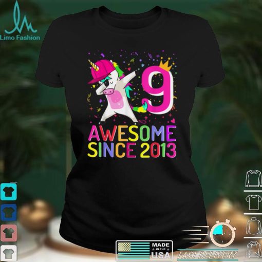 9 Years Old Unicorn Dabbing 9th Birthday Girl Unicorn Party T Shirt