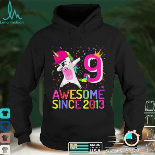 9 Years Old Unicorn Dabbing 9th Birthday Girl Unicorn Party T Shirt