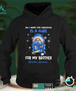 All I Want For Christmas Is A Cure For My Brother Diabetes Awareness T shirt