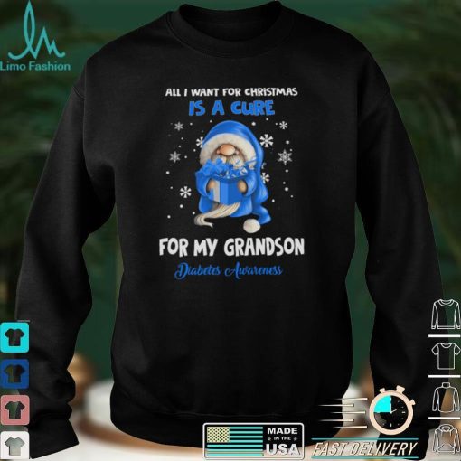 All I Want For Christmas Is A Cure For My Grandson   Diabetes Awareness T shirt