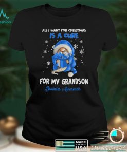 All I Want For Christmas Is A Cure For My Grandson Diabetes Awareness T shirt