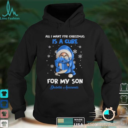 All I Want For Christmas Is A Cure For My Son   Diabetes Awareness T shirt