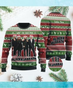All I want for Christmas is Black Sabbath Custom Name Xmas Ugly Sweater Shirt