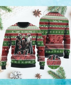 All I want for Christmas is Slayer Custom Name Xmas Ugly Sweater Shirt