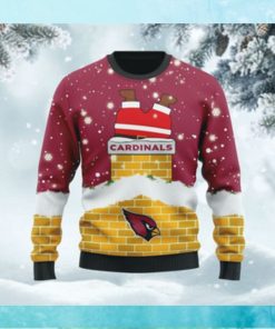 Arizona Cardinals NFL Football Team Logo Symbol Santa Claus Custom Name Personalized 3D Ugly Christmas Sweater Shirt For Men And Women On Xmas Days