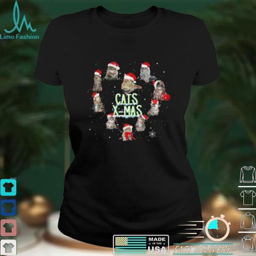 Cats X Mas Heart T Shirt Christmas Cat Shirt Best Christmas T shirt