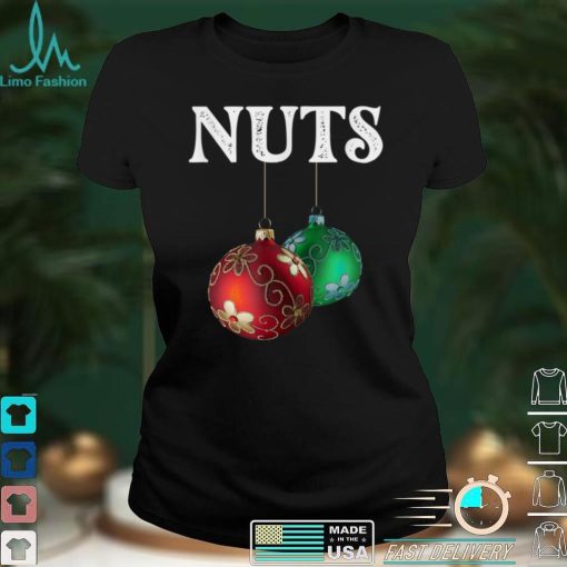 Chest Nuts Merry Christmas Red Green Balls Decor Funny Men T Shirt