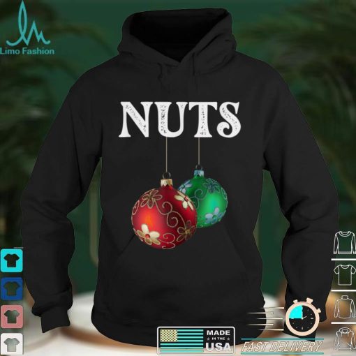 Chest Nuts Merry Christmas Red Green Balls Decor Funny Men T Shirt