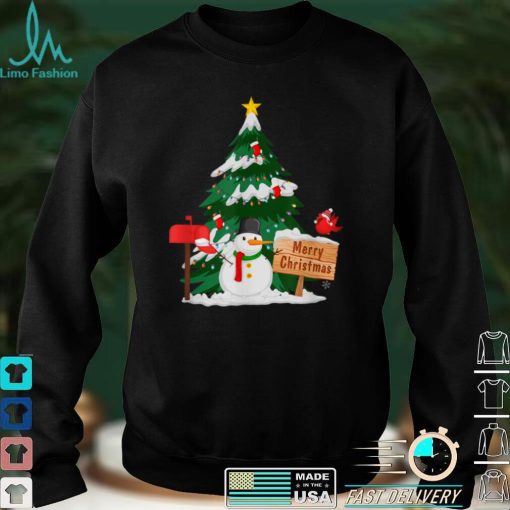 Funny Snowman Christmas Xmas Tree Merry Christmas T Shirt