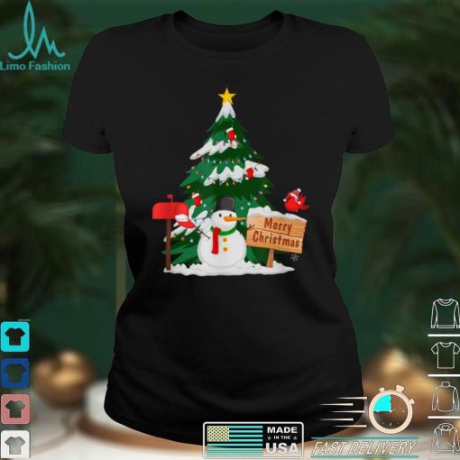 Funny Snowman Christmas Xmas Tree Merry Christmas T Shirt