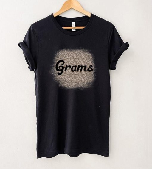 Grams Leopard Distressed Grandma Title T Shirt