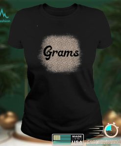 Grams Leopard Distressed Grandma Title T Shirt