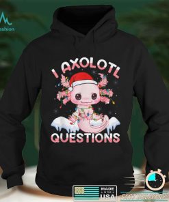 I Axolotl Questions Funny Axolotl with Santa Hat Christmas T Shirt