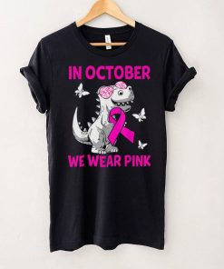 In October We Wear Pink Breast Cancer Awareness Kids Boys T Shirt 1