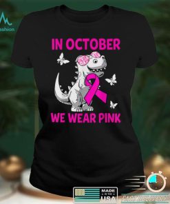 In October We Wear Pink Breast Cancer Awareness Kids Boys T Shirt 1