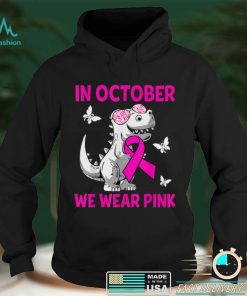 In October We Wear Pink Breast Cancer Awareness Kids Boys T Shirt 1