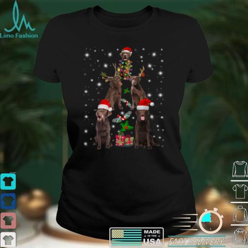 Labrador Retriever Christmas Tree Xmas Gift Dogs Lover T Shirt