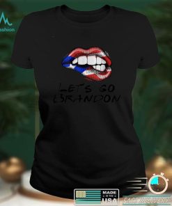 Let's Go Brandon Sexy Lips Woman America Flag T Shirt