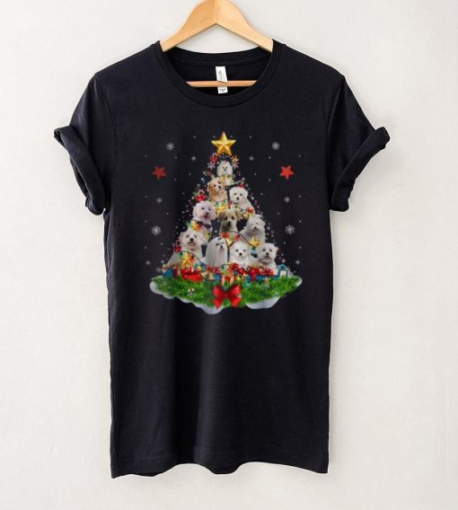 Maltese Dog Christmas Tree Christmas T Shirt
