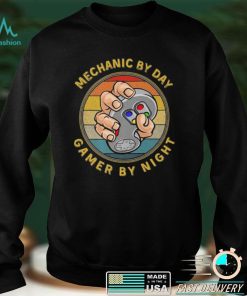 Mechanic By Day Gamer By Night Funny Gamer Mechanic Costume Shirt