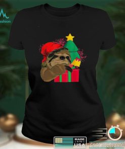 Merry Christmas Tree Lazy Animal Xmas Sloth Sweater T shirt