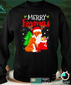 Merry Foxmas Dog Lovers Christmas Sweater Shirt