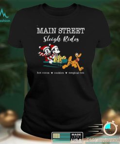 Mickey Main street sleigh rides hot cocoa cookies magical fun shirt