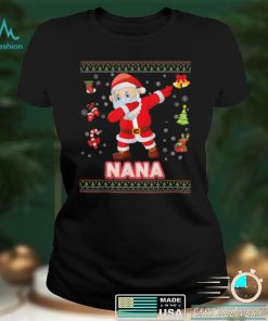 Nana Christ Mask Dabbing Santa Mask Christmas Sweater Ugly T Shirt