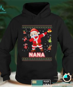 Nana Christ Mask Dabbing Santa Mask Christmas Sweater Ugly T Shirt