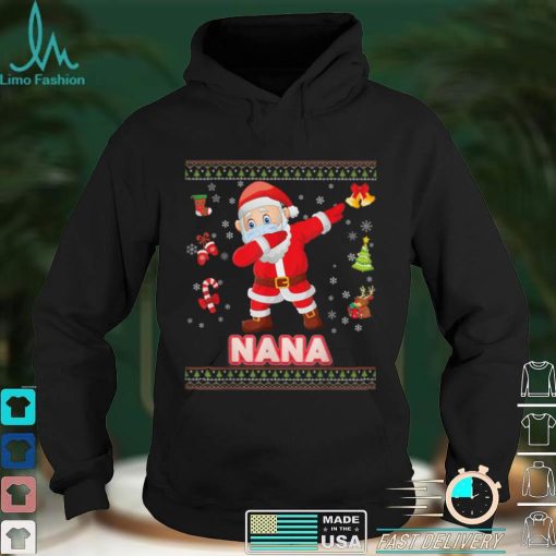 Nana Christ Mask Dabbing Santa Mask Christmas Sweater Ugly T Shirt