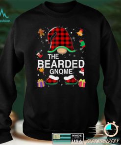 Official Bearded Gnome Buffalo Plaid Matching Family Christmas T Shirt
