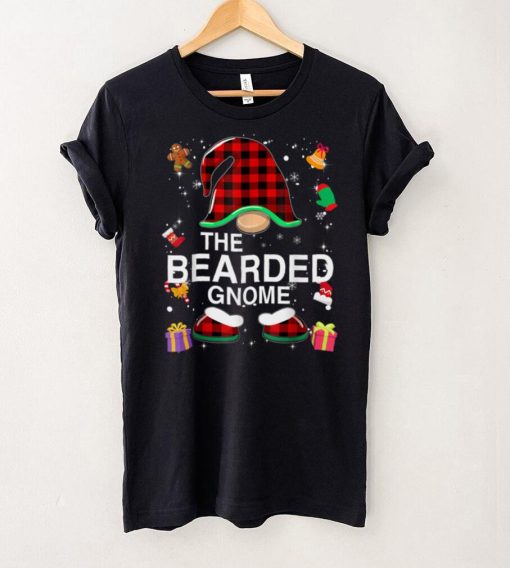 Official Bearded Gnome Buffalo Plaid Matching Family Christmas T Shirt