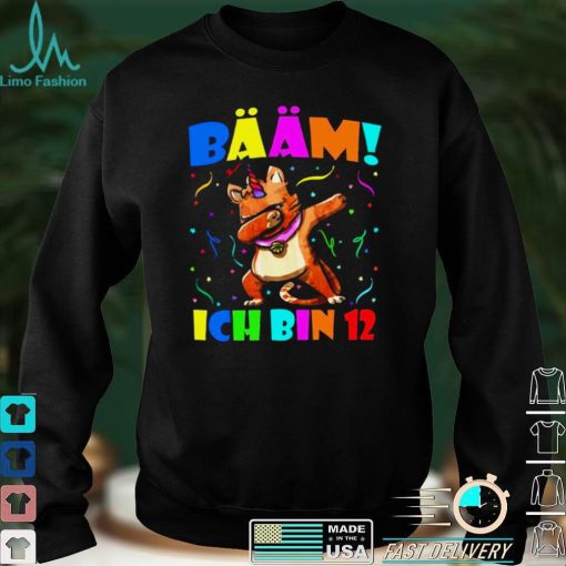 Official Dabbing Caticorn Baam Ich Bin 12 12th Birthday Party Shirt