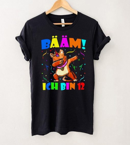 Official Dabbing Caticorn Baam Ich Bin 12 12th Birthday Party Shirt