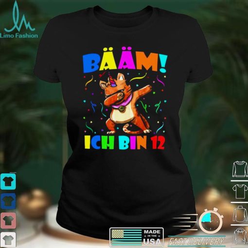 Official Dabbing Caticorn Baam Ich Bin 12 12th Birthday Party Shirt