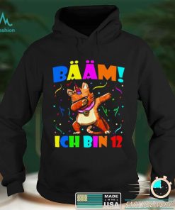 Official Dabbing Caticorn Baam Ich Bin 12 12th Birthday Party Shirt