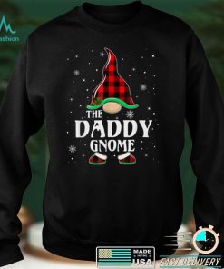 Official Daddy Gnome Buffalo Plaid Matching Family Christmas Pajama T Shirt 2