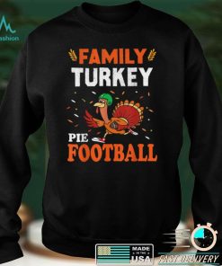 Official Family Thanksgiving Pie Football Cartoon Turkey Autumn T Shirt