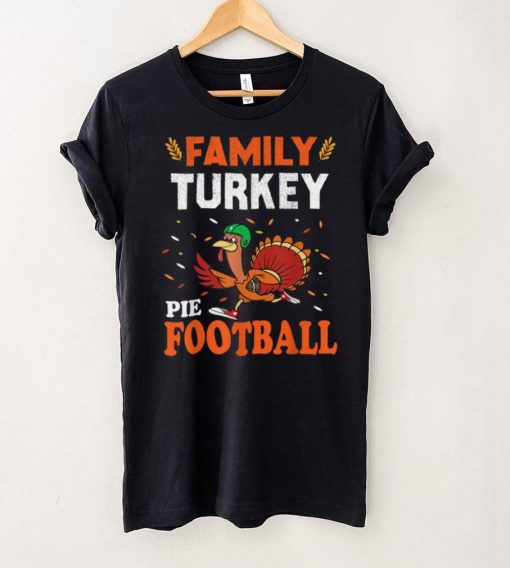 Official Family Thanksgiving Pie Football Cartoon Turkey Autumn T Shirt