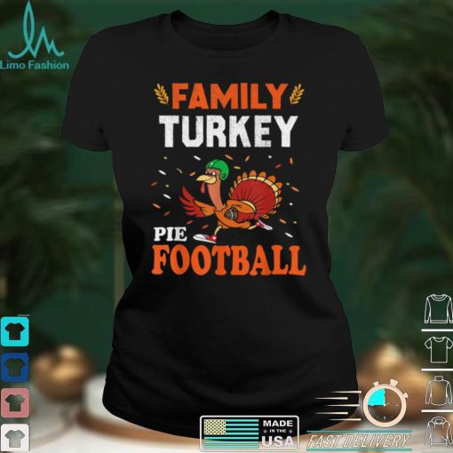 Official Family Thanksgiving Pie Football Cartoon Turkey Autumn T Shirt