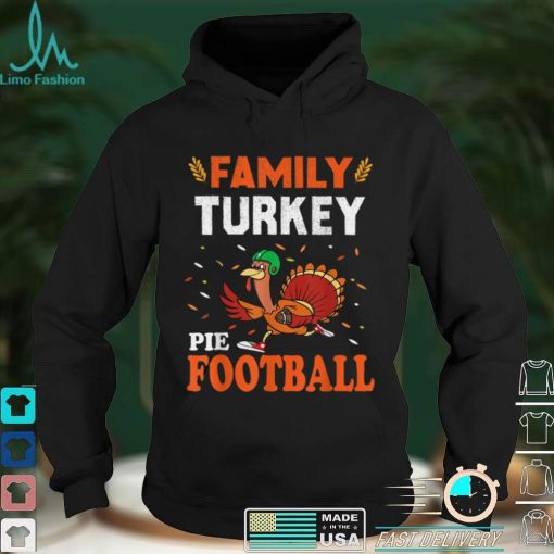 Official Family Thanksgiving Pie Football Cartoon Turkey Autumn T Shirt