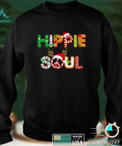 Official Hippie Soul Peace Sign Santa Hat Reindeer Horns Christmas Shirt hoodie, sweater shirt