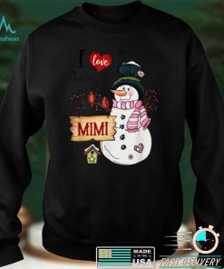 Official I love Being A Mimi Snowman Christmas Funny Xmas T Shirt